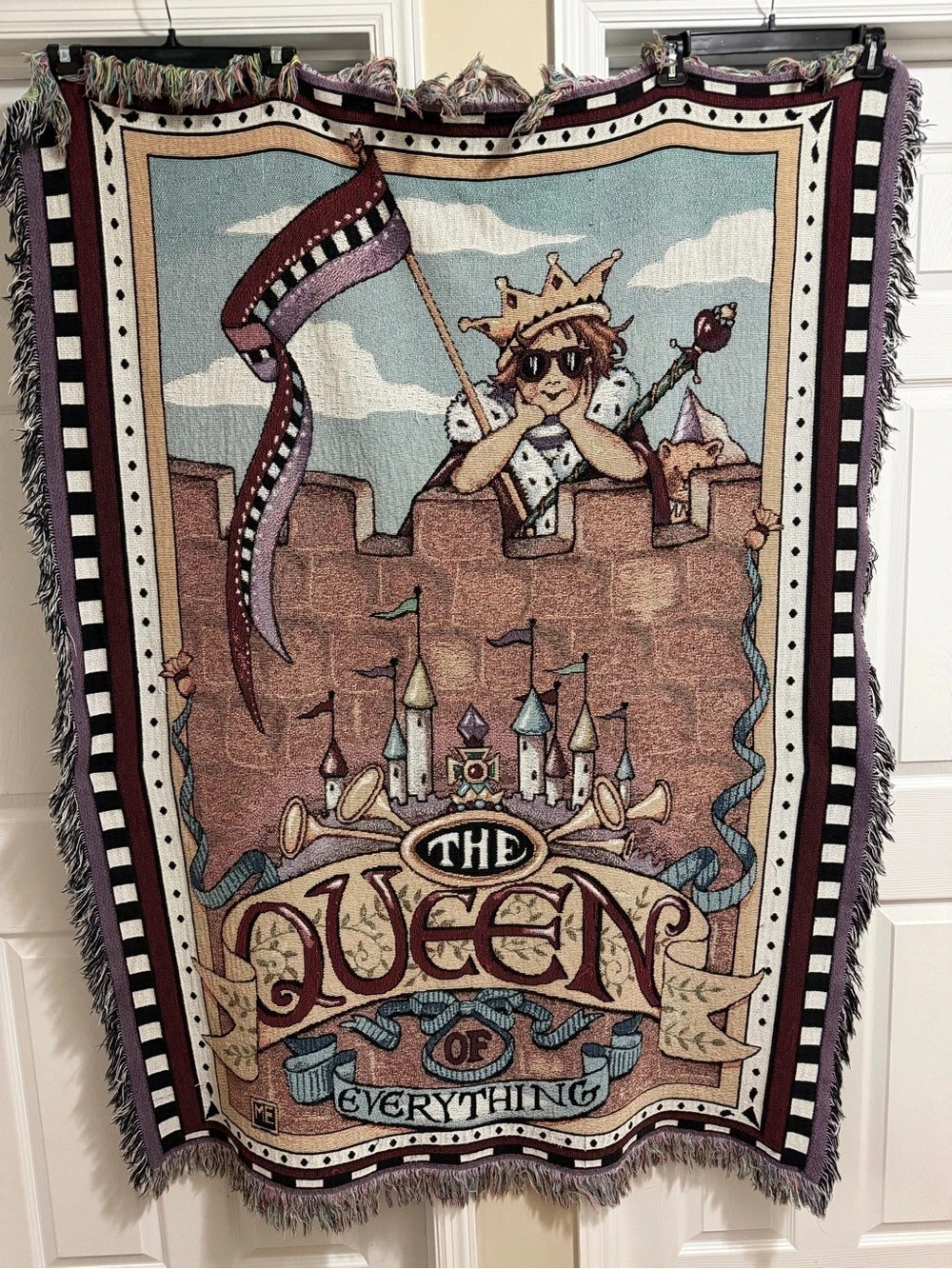 Mary Engelbreit The Queen of Everything Woven Cotton Throw Blanket